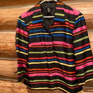 Silk land striped blouse